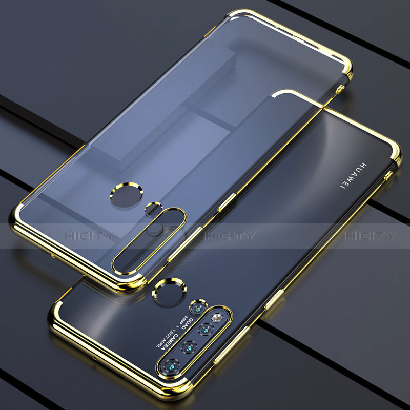 Silikon Schutzhülle Ultra Dünn Flexible Tasche Durchsichtig Transparent S04 für Huawei P20 Lite (2019) groß