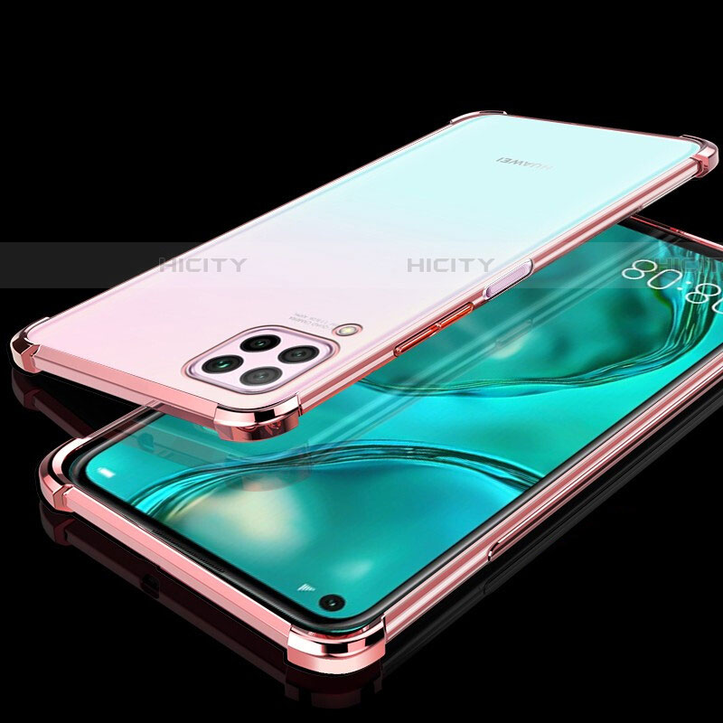 Silikon Schutzhülle Ultra Dünn Flexible Tasche Durchsichtig Transparent S04 für Huawei P40 Lite Rosegold Plus