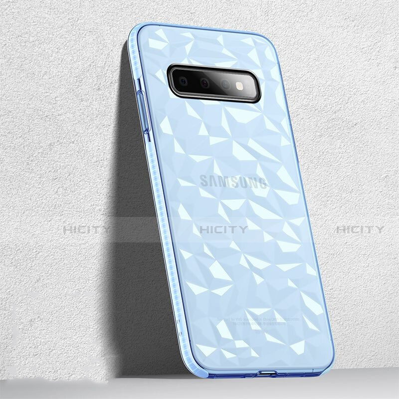 Silikon Schutzhülle Ultra Dünn Flexible Tasche Durchsichtig Transparent S04 für Samsung Galaxy S10 5G Schwarz