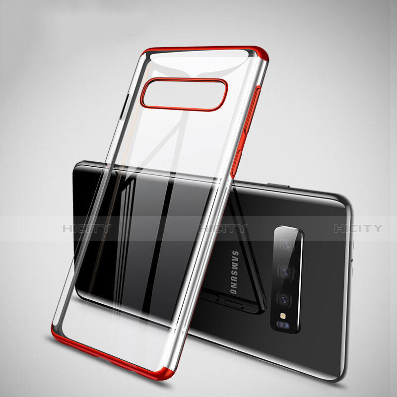 Silikon Schutzhülle Ultra Dünn Flexible Tasche Durchsichtig Transparent S04 für Samsung Galaxy S10 Plus