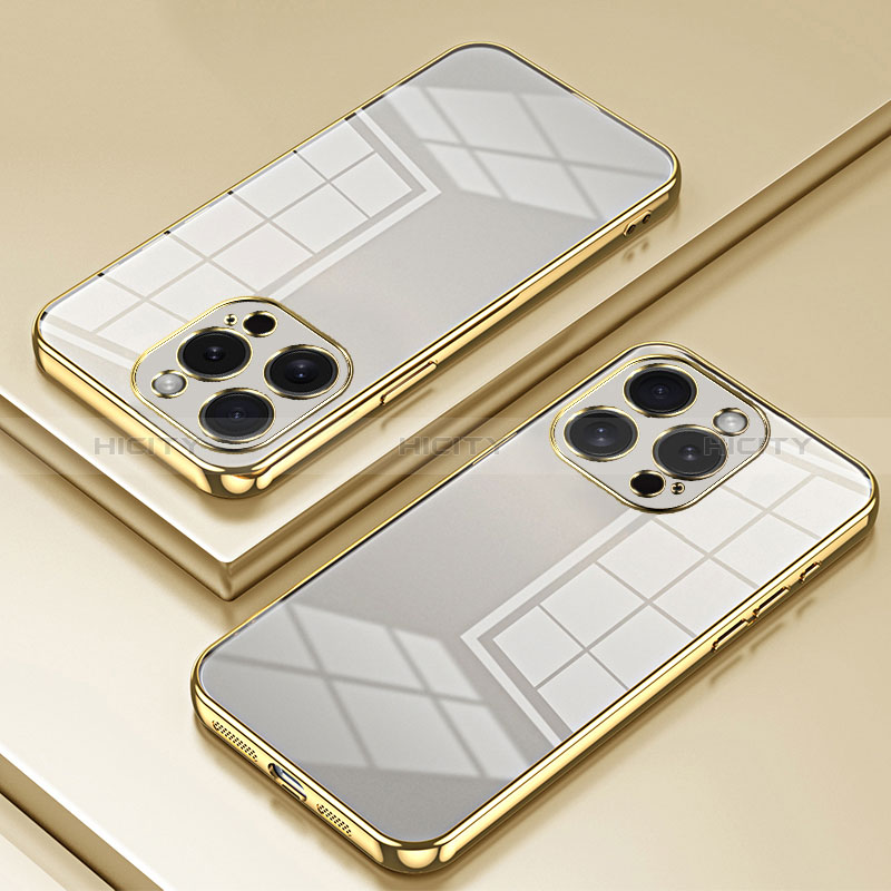 Silikon Schutzhülle Ultra Dünn Flexible Tasche Durchsichtig Transparent SY1 für Apple iPhone 14 Pro Max
