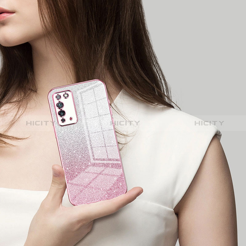 Silikon Schutzhülle Ultra Dünn Flexible Tasche Durchsichtig Transparent SY2 für Huawei Honor X10 5G