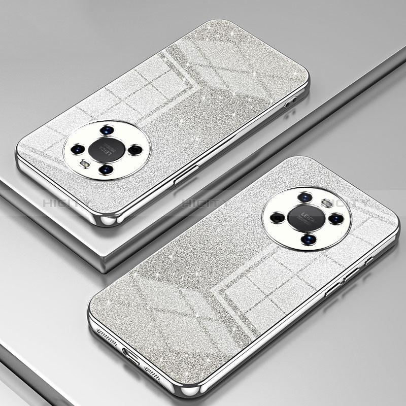 Silikon Schutzhülle Ultra Dünn Flexible Tasche Durchsichtig Transparent SY2 für Huawei Mate 40 Silber Plus