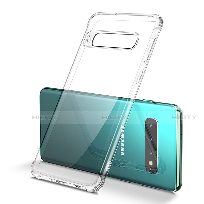 Silikon Schutzhülle Ultra Dünn Flexible Tasche Durchsichtig Transparent U01 für Samsung Galaxy S10