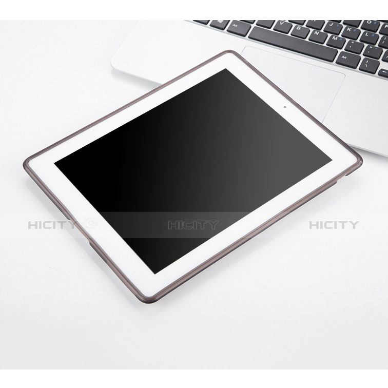 Silikon Schutzhülle Ultra Dünn Handyhülle Hülle Durchsichtig Transparent für Apple iPad 2 Grau groß