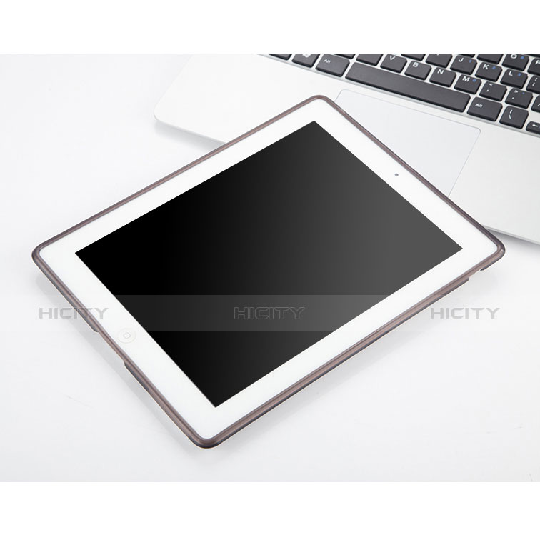 Silikon Schutzhülle Ultra Dünn Handyhülle Hülle Durchsichtig Transparent für Apple iPad 3 Grau groß