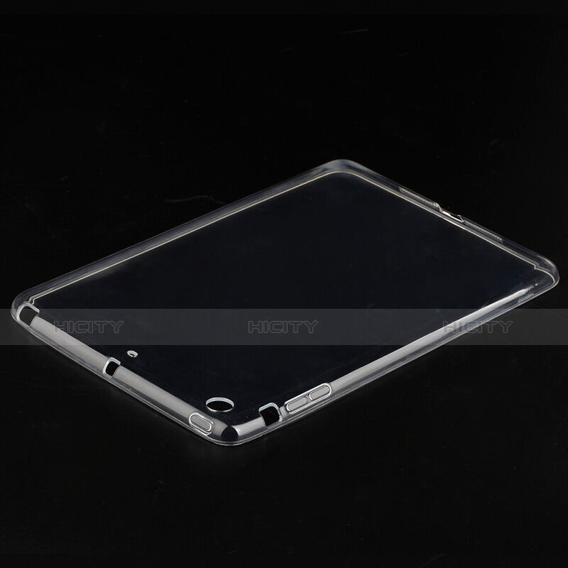 Silikon Schutzhülle Ultra Dünn Handyhülle Hülle Durchsichtig Transparent für Apple iPad Mini 2 Weiß groß