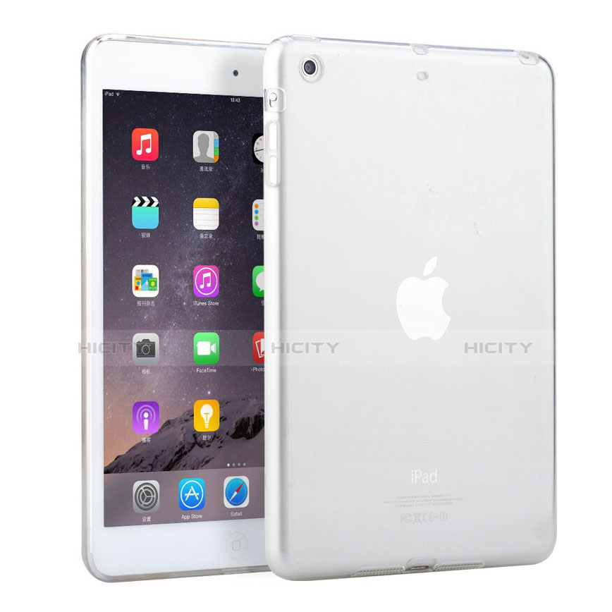 Silikon Schutzhülle Ultra Dünn Handyhülle Hülle Durchsichtig Transparent für Apple iPad Mini Weiß