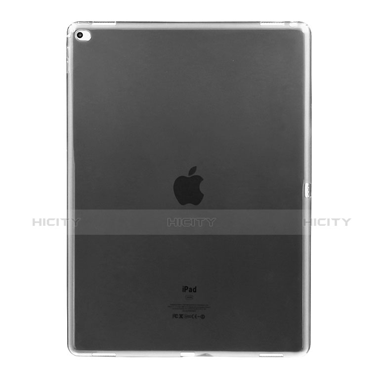 Silikon Schutzhülle Ultra Dünn Handyhülle Hülle Durchsichtig Transparent für Apple iPad Pro 12.9 Grau groß