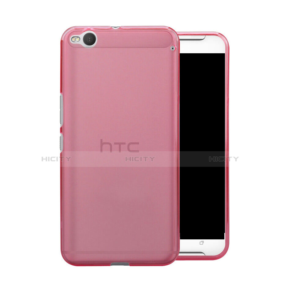 Silikon Schutzhülle Ultra Dünn Handyhülle Hülle Durchsichtig Transparent für HTC One X9 Rosa Plus