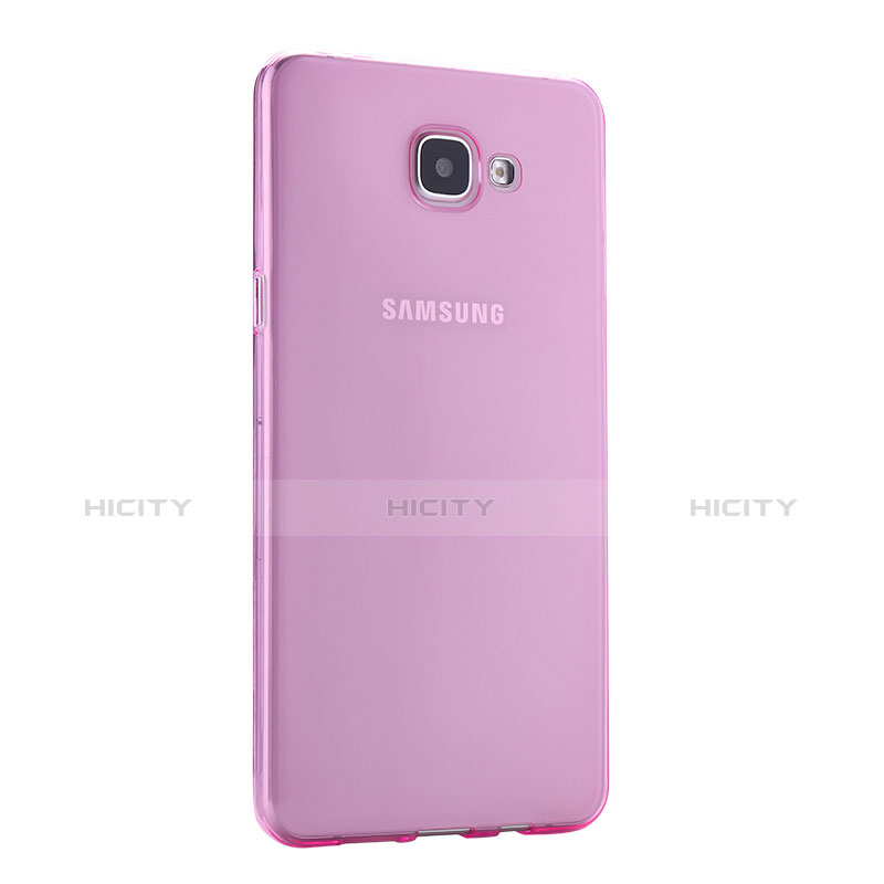 Silikon Schutzhülle Ultra Dünn Handyhülle Hülle Durchsichtig Transparent für Samsung Galaxy A9 Pro (2016) SM-A9100 Rosa Plus
