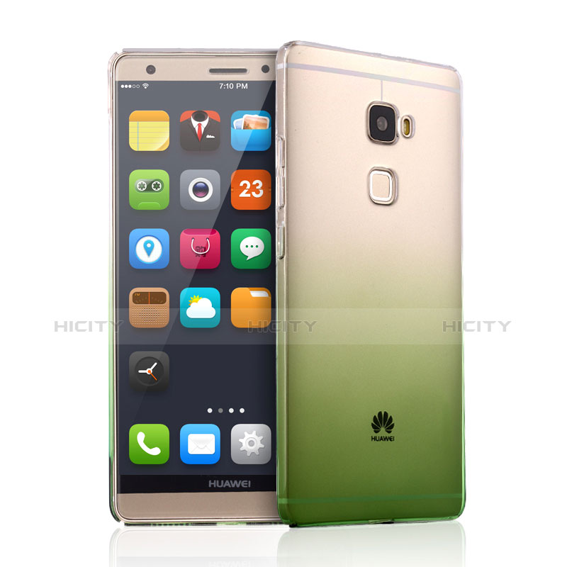 Silikon Schutzhülle Ultra Dünn Hülle Durchsichtig Farbverlauf für Huawei Mate S Grün Plus