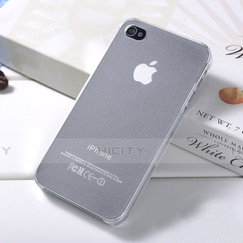 Silikon Schutzhülle Ultra Dünn Hülle Durchsichtig Matt für Apple iPhone 4 Weiß