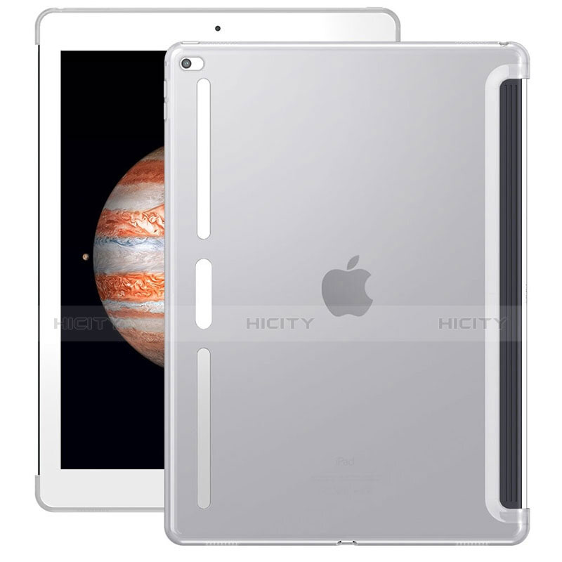 Silikon Schutzhülle Ultra Dünn Hülle Durchsichtig Transparent für Apple iPad Pro 12.9 Weiß Plus