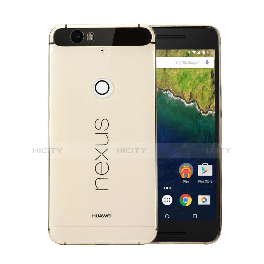 Silikon Schutzhülle Ultra Dünn Hülle Durchsichtig Transparent für Google Nexus 6P Gold