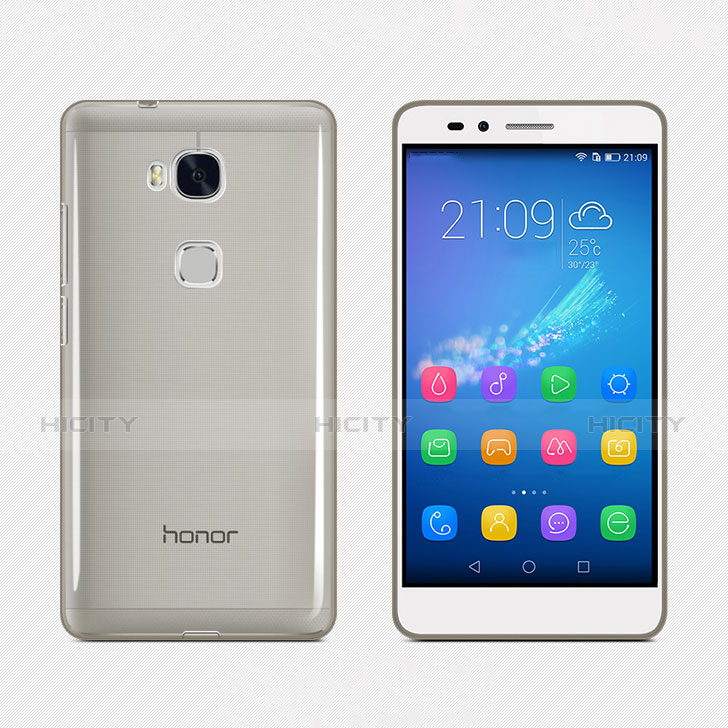 Silikon Schutzhülle Ultra Dünn Hülle Durchsichtig Transparent für Huawei GR5 Grau