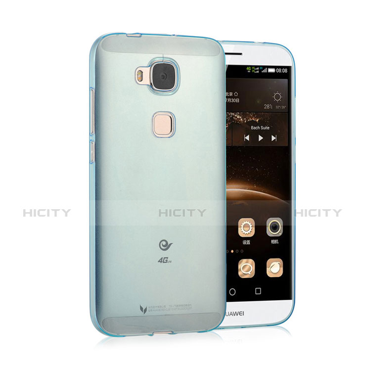 Silikon Schutzhülle Ultra Dünn Hülle Durchsichtig Transparent für Huawei GX8 Blau Plus