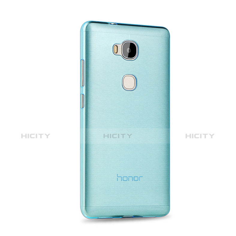 Silikon Schutzhülle Ultra Dünn Hülle Durchsichtig Transparent für Huawei Honor 5X Blau