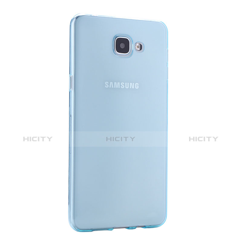 Silikon Schutzhülle Ultra Dünn Hülle Durchsichtig Transparent für Samsung Galaxy A9 Pro (2016) SM-A9100 Blau Plus
