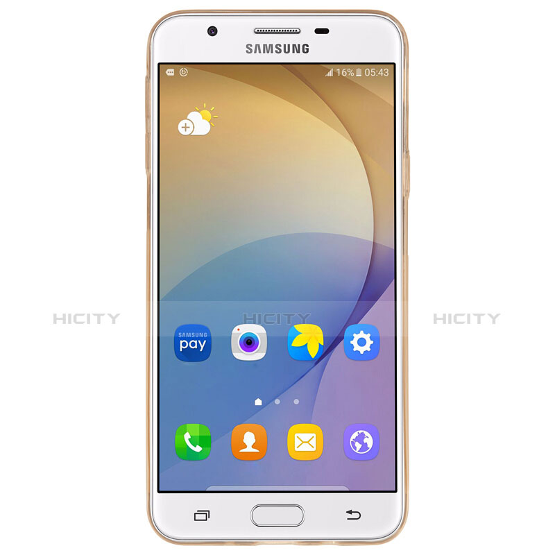 Silikon Schutzhülle Ultra Dünn Hülle Durchsichtig Transparent für Samsung Galaxy J5 Prime G570F Grau groß