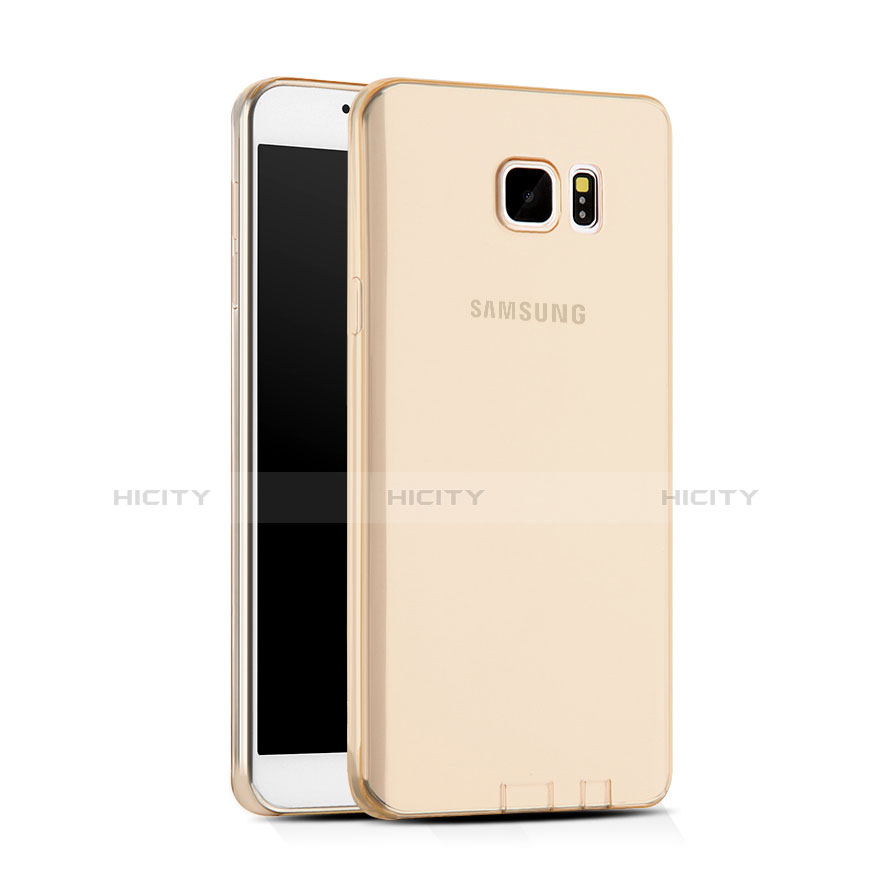 Silikon Schutzhülle Ultra Dünn Hülle Durchsichtig Transparent für Samsung Galaxy Note 5 N9200 N920 N920F Gold Plus