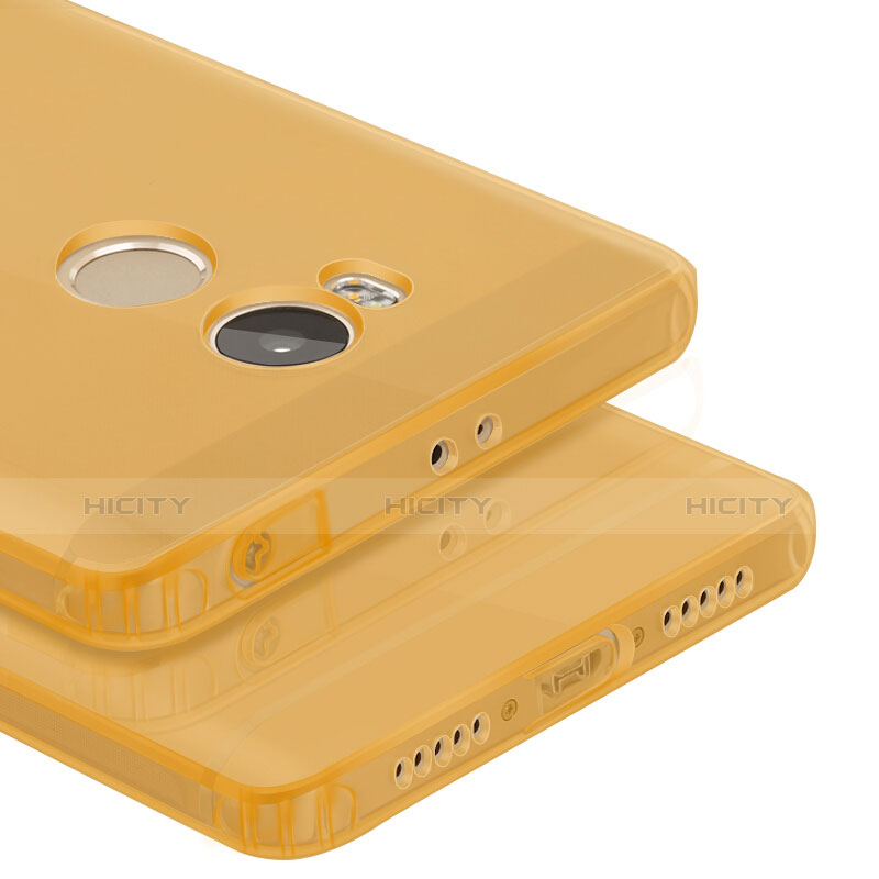 Silikon Schutzhülle Ultra Dünn Hülle Durchsichtig Transparent für Xiaomi Redmi 4 Prime High Edition Gold groß