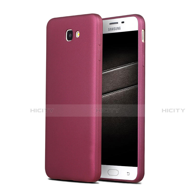 Silikon Schutzhülle Ultra Dünn Hülle S03 für Samsung Galaxy J7 Prime Violett Plus