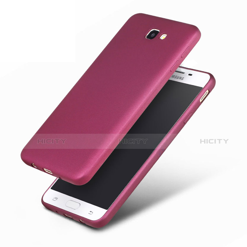 Silikon Schutzhülle Ultra Dünn Hülle S03 für Samsung Galaxy J7 Prime Violett groß