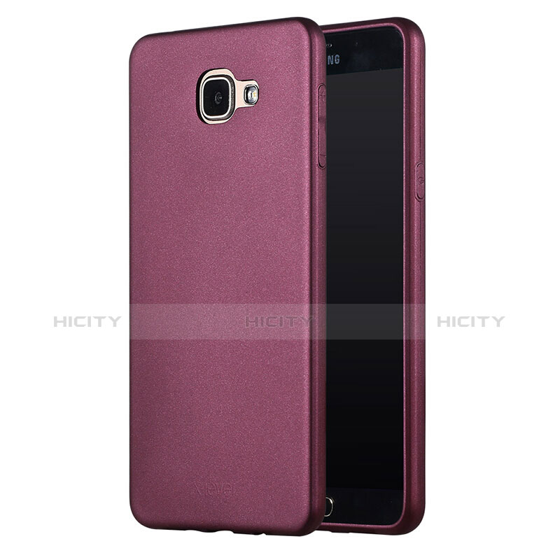 Silikon Schutzhülle Ultra Dünn Hülle S04 für Samsung Galaxy A9 (2016) A9000 Violett groß