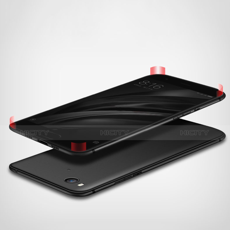 Silikon Schutzhülle Ultra Dünn Hülle S04 für Xiaomi Mi 5S Schwarz groß