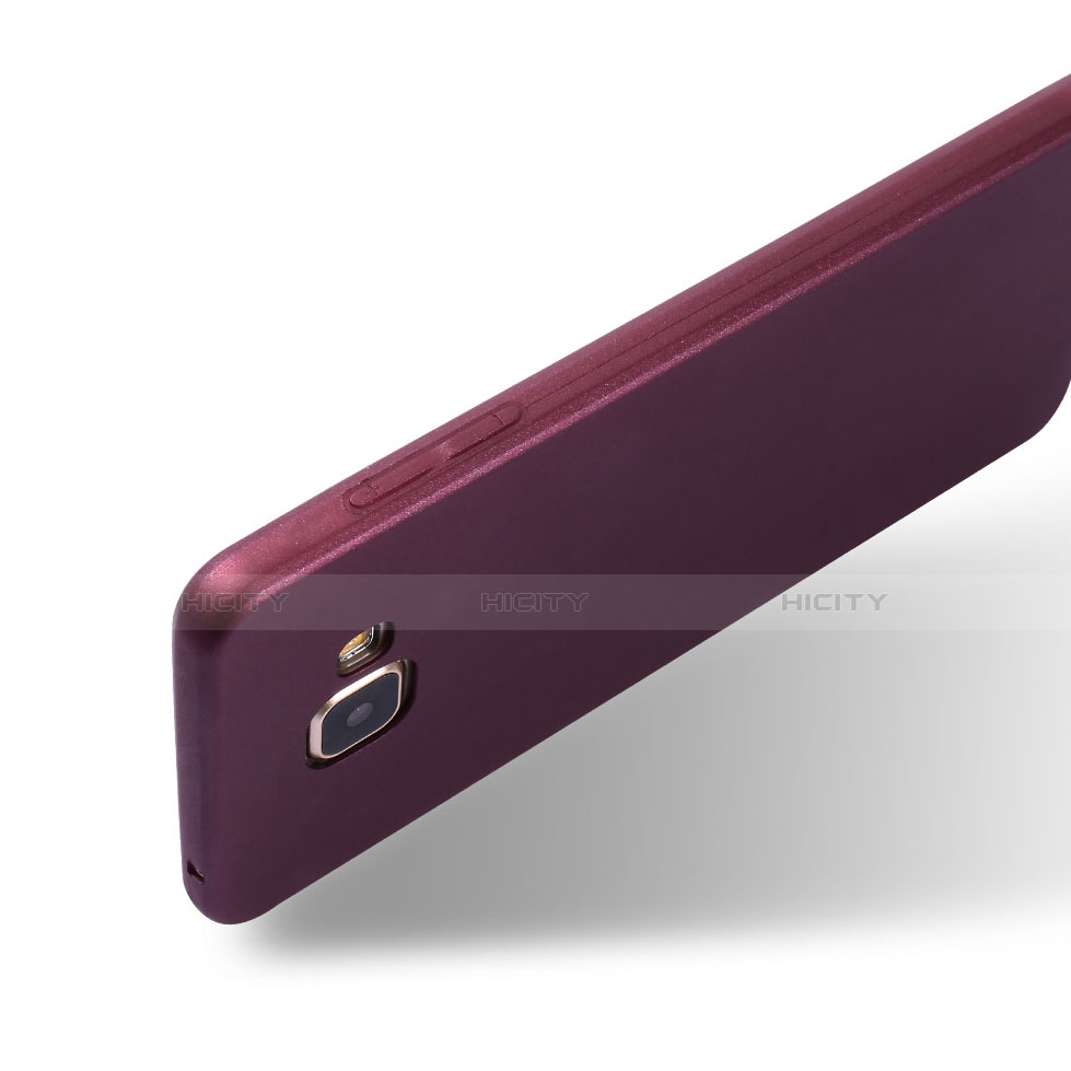 Silikon Schutzhülle Ultra Dünn Hülle Silikon für Samsung Galaxy A7 (2017) A720F Rot groß