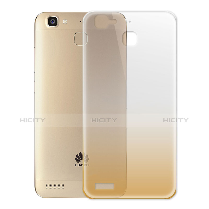 Silikon Schutzhülle Ultra Dünn Tasche Durchsichtig Farbverlauf für Huawei P8 Lite Smart Gold