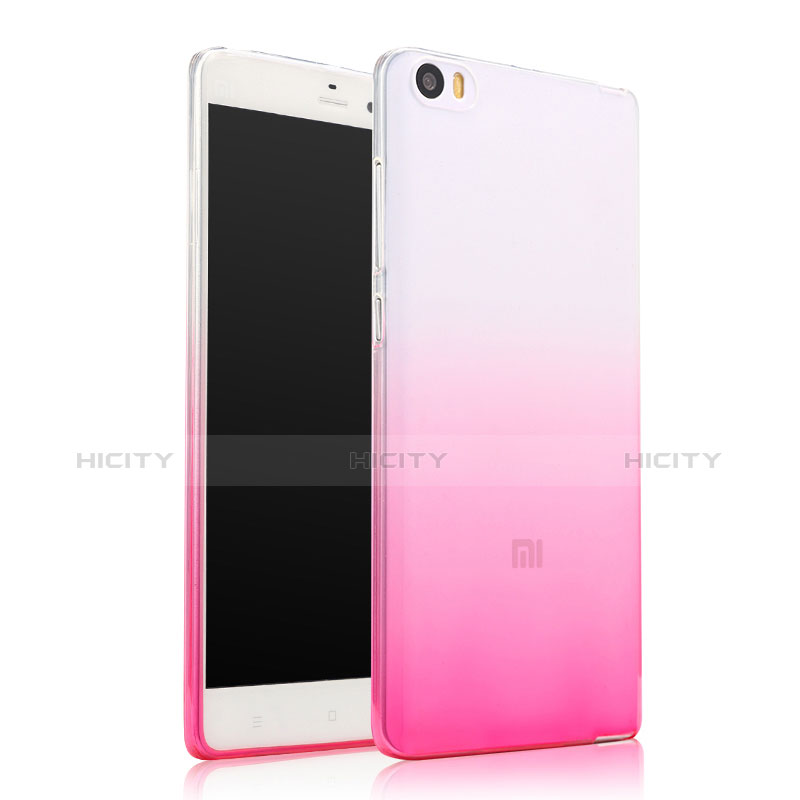 Silikon Schutzhülle Ultra Dünn Tasche Durchsichtig Farbverlauf für Xiaomi Mi Note Rosa Plus