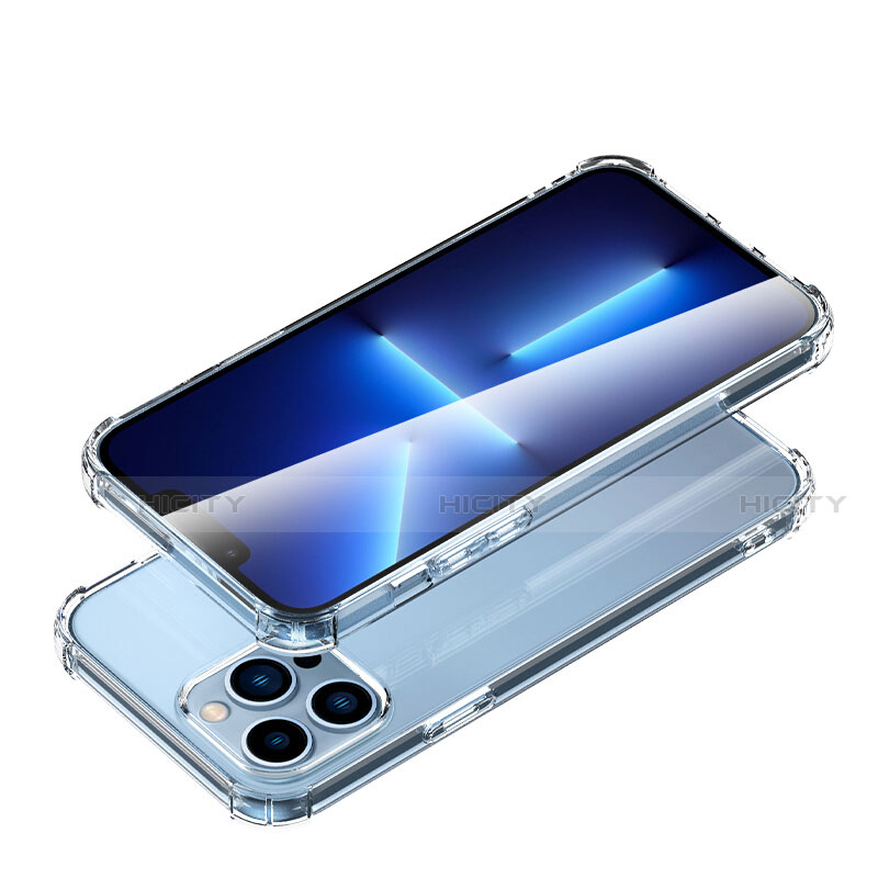 Silikon Schutzhülle Ultra Dünn Tasche Durchsichtig Transparent A02 für Apple iPhone 14 Pro Klar