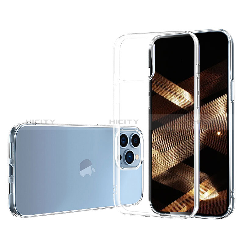 Silikon Schutzhülle Ultra Dünn Tasche Durchsichtig Transparent A03 für Apple iPhone 14 Pro Klar
