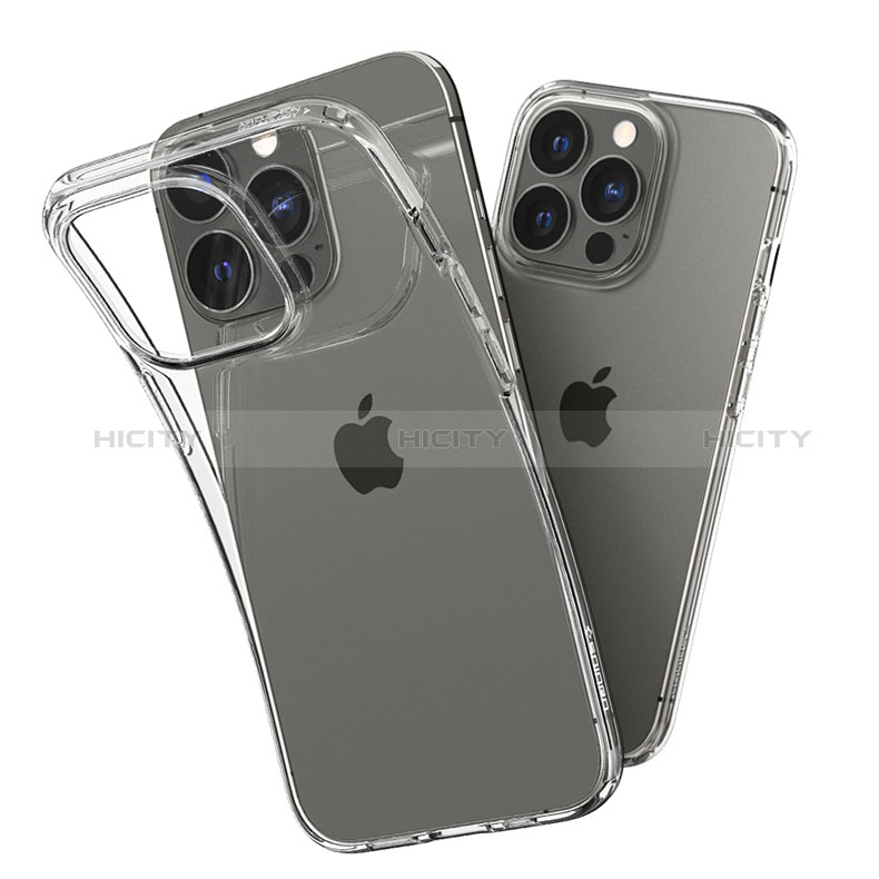 Silikon Schutzhülle Ultra Dünn Tasche Durchsichtig Transparent A06 für Apple iPhone 14 Pro Max Klar groß