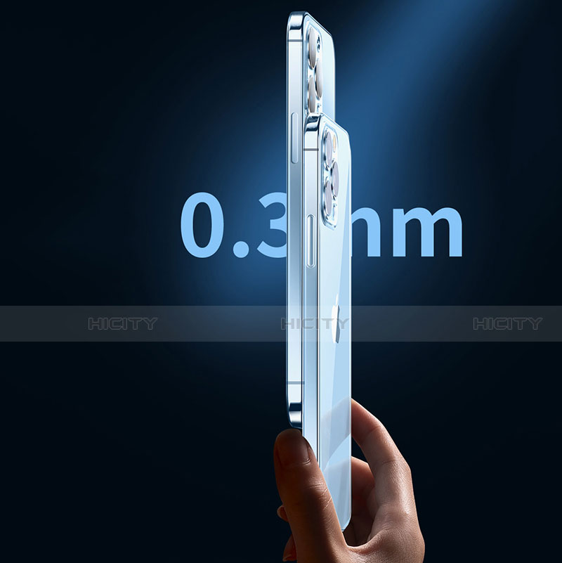 Silikon Schutzhülle Ultra Dünn Tasche Durchsichtig Transparent A08 für Apple iPhone 14 Pro Klar