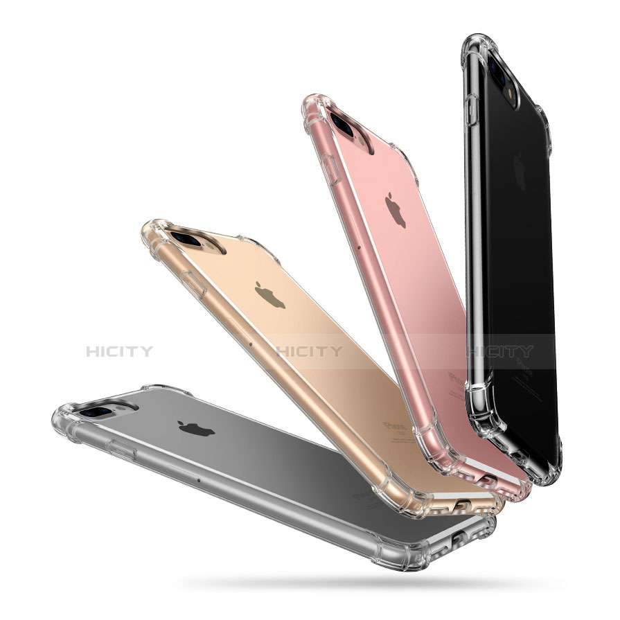 Silikon Schutzhülle Ultra Dünn Tasche Durchsichtig Transparent A10 für Apple iPhone 7 Plus Klar Plus