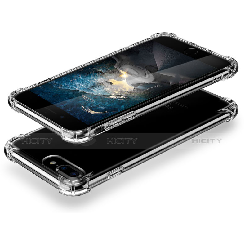 Silikon Schutzhülle Ultra Dünn Tasche Durchsichtig Transparent A10 für Apple iPhone 7 Plus Klar groß
