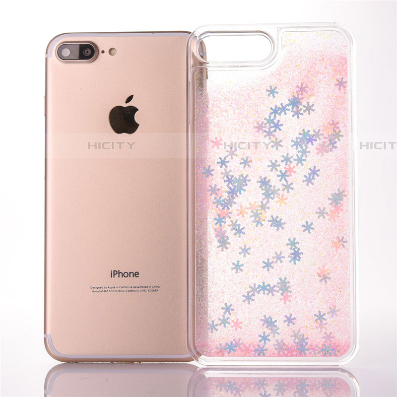 Silikon Schutzhülle Ultra Dünn Tasche Durchsichtig Transparent Blumen T01 für Apple iPhone 8 Plus groß