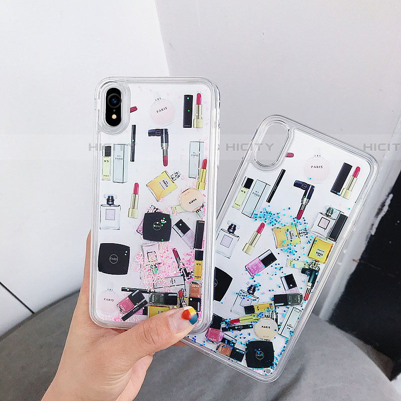 Silikon Schutzhülle Ultra Dünn Tasche Durchsichtig Transparent Blumen T09 für Apple iPhone XR
