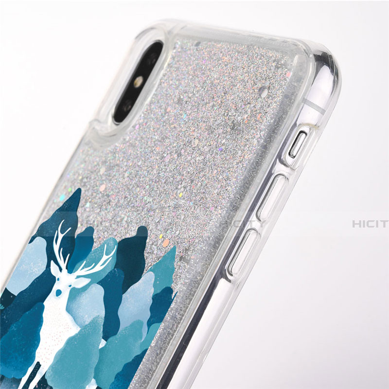 Silikon Schutzhülle Ultra Dünn Tasche Durchsichtig Transparent Blumen T22 für Apple iPhone Xs Max groß