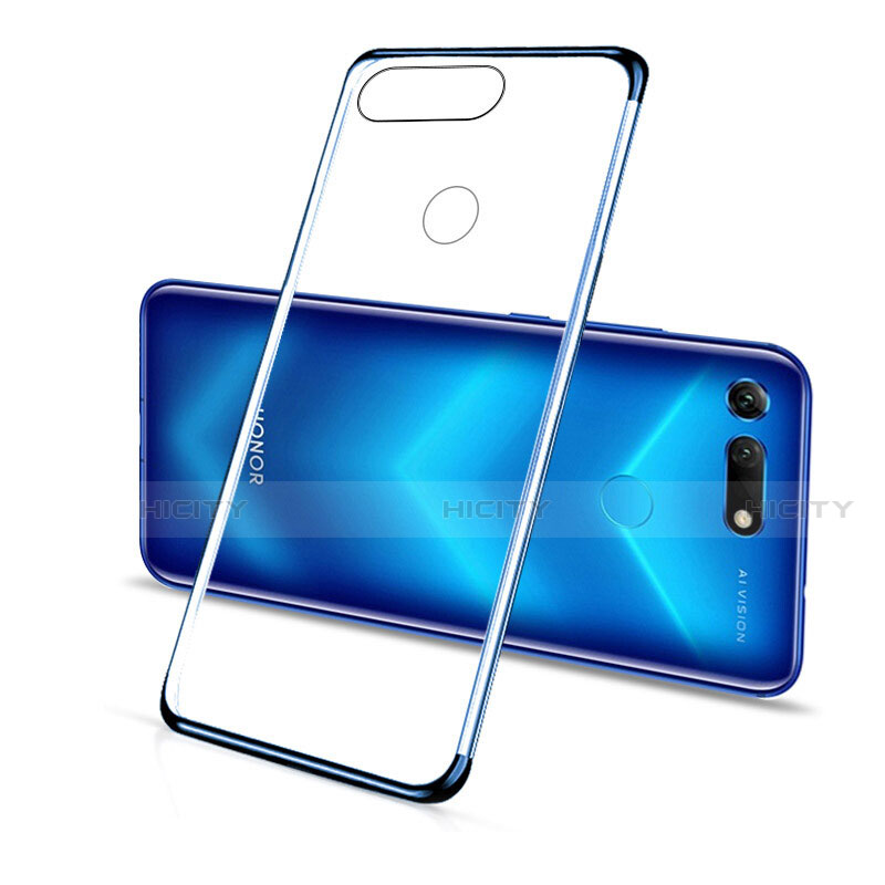 Silikon Schutzhülle Ultra Dünn Tasche Durchsichtig Transparent C01 für Huawei Honor View 20 Blau Plus