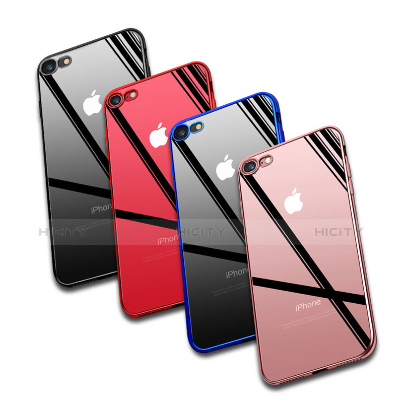 Silikon Schutzhülle Ultra Dünn Tasche Durchsichtig Transparent C02 für Apple iPhone 7 groß