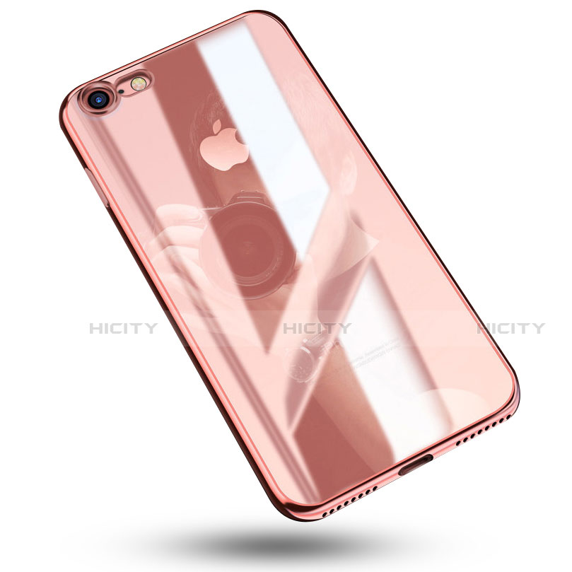 Silikon Schutzhülle Ultra Dünn Tasche Durchsichtig Transparent C02 für Apple iPhone SE3 (2022) Rosegold