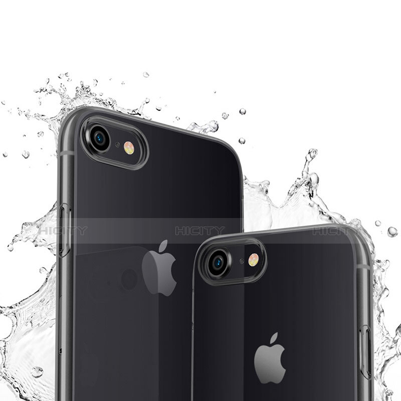 Silikon Schutzhülle Ultra Dünn Tasche Durchsichtig Transparent für Apple iPhone 7 Schwarz Plus
