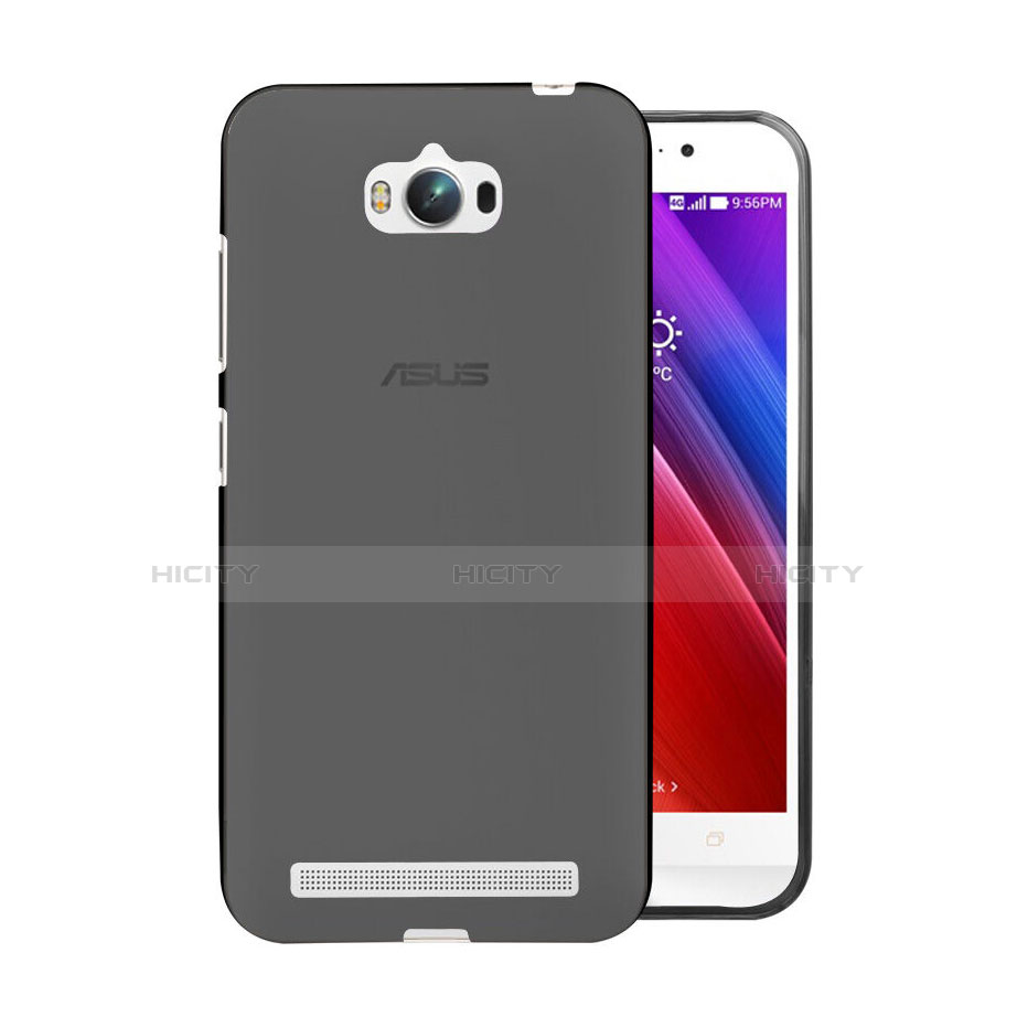 Silikon Schutzhülle Ultra Dünn Tasche Durchsichtig Transparent für Asus Zenfone Max ZC550KL Grau Plus