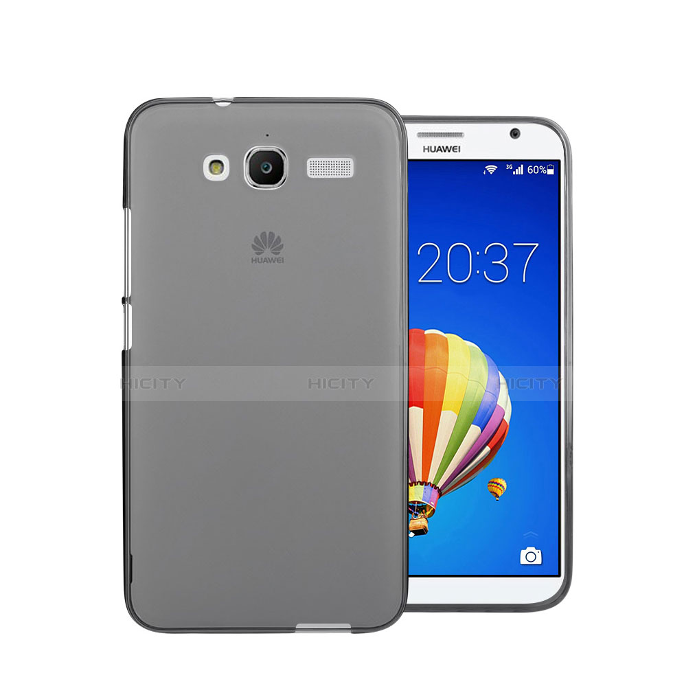 Silikon Schutzhülle Ultra Dünn Tasche Durchsichtig Transparent für Huawei Ascend GX1 Grau Plus