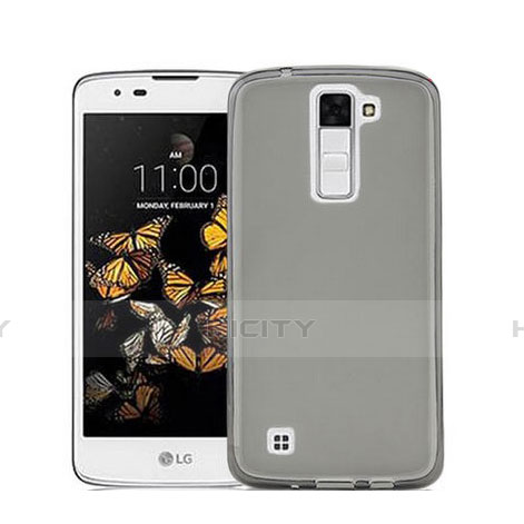 Silikon Schutzhülle Ultra Dünn Tasche Durchsichtig Transparent für LG Stylus 2 Plus Grau Plus
