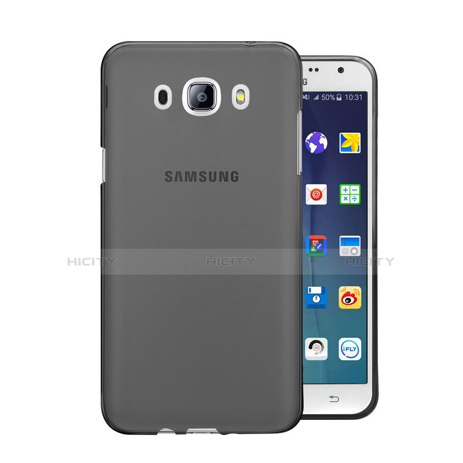Silikon Schutzhülle Ultra Dünn Tasche Durchsichtig Transparent für Samsung Galaxy J5 (2016) J510FN J5108 Grau Plus